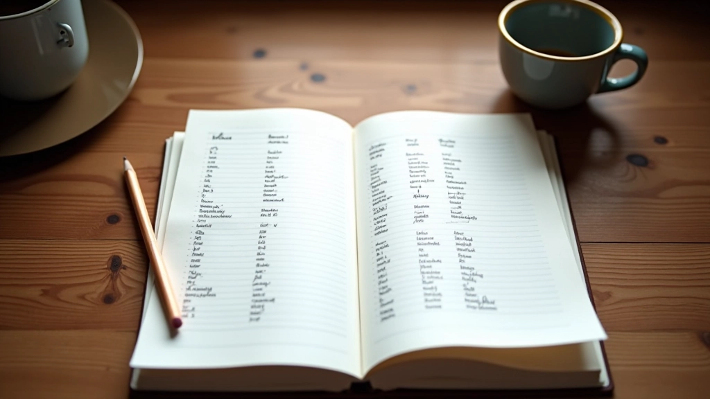 Caderno aberto com notas de fonética inglesa e exercícios de pronúncia